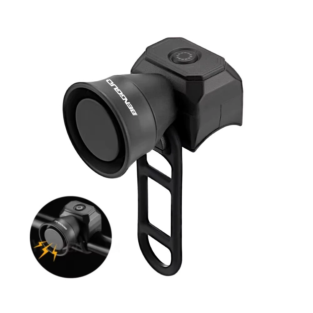 BENGGUO Bicycle Horn 120dB High Sound Bike Bell Horn 5 Light Modes 200mAh Type-C Waterproof Electric Horn for Cycling (image for) BENGGUO Bicycle Horn 120dB High Sound Bike Bell Horn 5 Light Modes 200mAh Type-C Waterproof Electric Horn for Cycling
